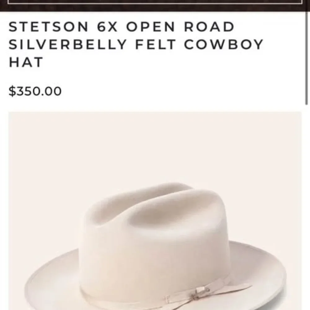 Stetson Open Road Silver Belly - Size 7 - Picture 4 of 4